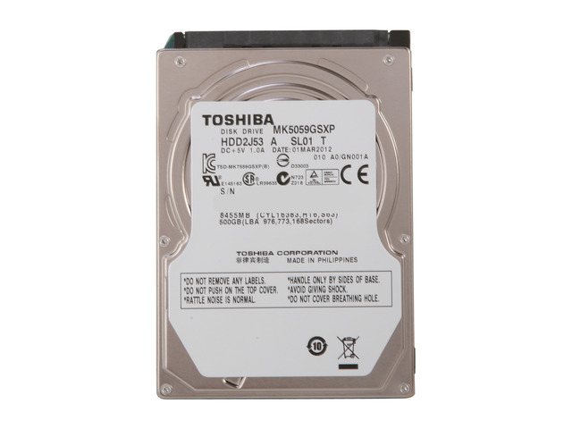 NeweggBusiness - TOSHIBA MK5059GSXP 500GB 5400 RPM 8MB Cache SATA