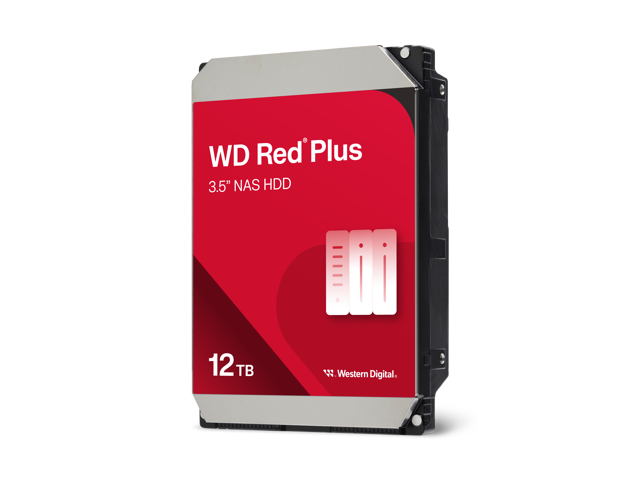 NeweggBusiness - WD Red Plus 12TB NAS Hard Disk Drive - 7200 RPM Class SATA  6Gb/s