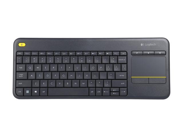 NeweggBusiness - Logitech K400 Plus Wireless Touch TV Keyboard With Easy Media Control and Built-in Touchpad, HTPC Keyboard for PC-connected TV, Windows, Chrome OS, Laptop, Tablet -