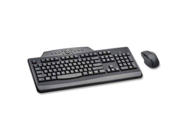 Kensington Pro Fit Wireless Media Desktop Set K72408US Black RF Wireless Keyboard and Mouse