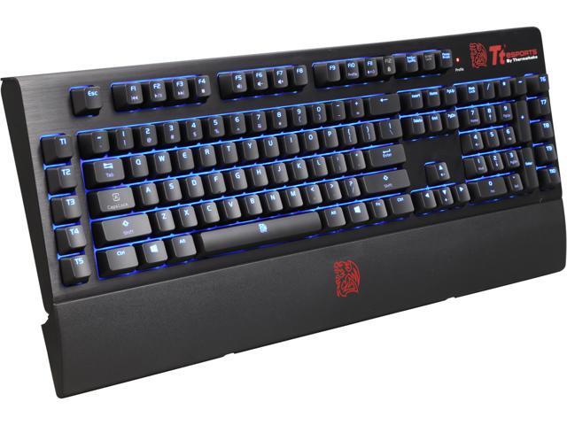 Tt eSPORTS Poseidon Z Forged KB-BAZ-KLBLUS-01 Black USB Wired Aluminum Gaming Mechanical Keyboard