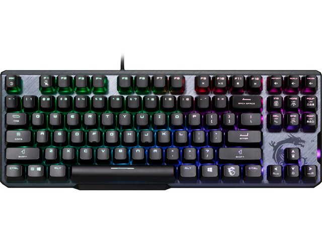 NeweggBusiness - MSI Vigor GK50 Elite TKL Mechanical Gaming Keyboard -  Kailh Red Switches (Linear), Ergonomic Keycaps, COMPACT TKL DESIGN, USB  2.0, Black