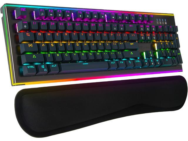 Rosewill Mechanical Gaming Keyboard 19 RGB Backlit Modes Dynamic Customizable Rim Backlights Blue Switches - NEON K75 V2