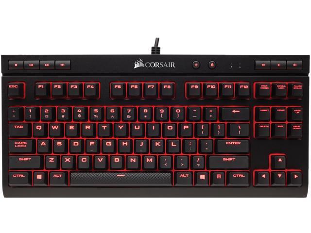 Corsair Gaming K63 Compact Mechanical Keyboard Backlit Red LED Cherry MX Red
