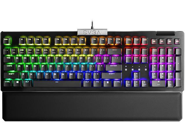 EVGA Z15 RGB Gaming Keyboard RGB Backlit LED Hotswapable Mechanical Kailh Speed Bronze Switches 822-W1-15US-KR (Clicky)