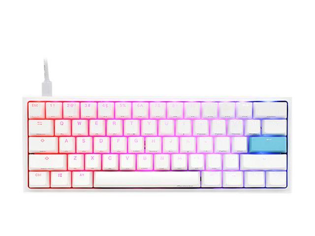 Neweggbusiness Ducky Dkon61st Cuspdwwt1 One 2 Mini Pure White Rgb Version 2 Year Of The Rat Spacebar Gaming Keyboard Cherry Mx Blue Switch