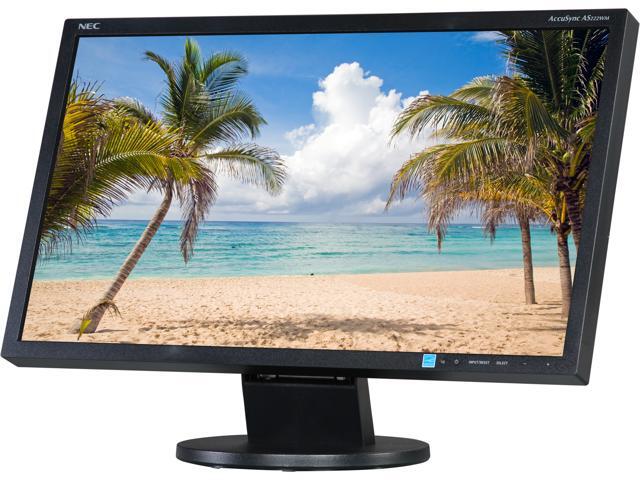 NEC AS222WM-BK 215' HD 1920 x 1080 D-Sub DVI-D Built-in Speakers LCD Monitor