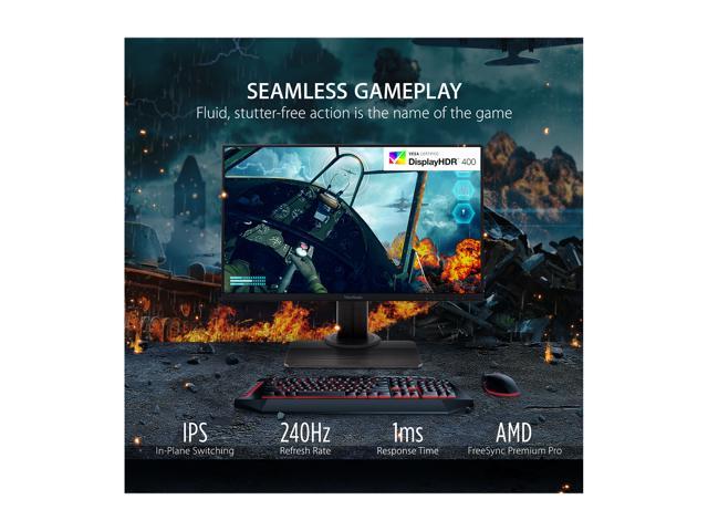 ViewSonic OMNI XG2431 24 Inch 1080p 0.5ms 240Hz Gaming Monitor with AMD  FreeSync Premium, Advanced Ergonomics, Eye Care, HDMI and DisplayPort for  Esports 