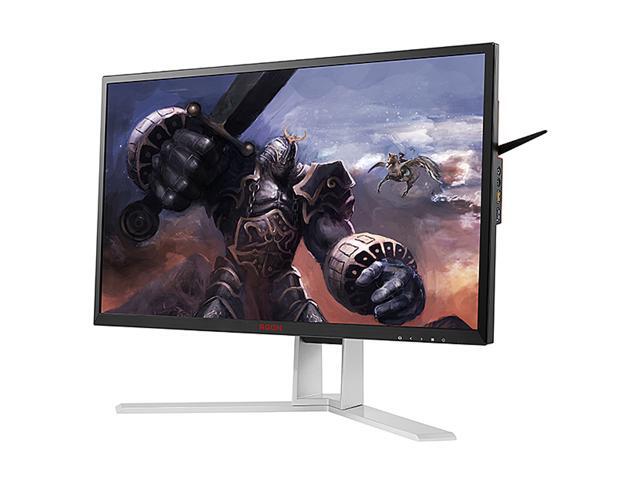 AOC AGON AG241QX 24' Gaming Monitor, QHD 2K 1440P, G-SYNC Compatible + AdaptiveSync, 144Hz, 1ms, Height Adjustable, DisplayPort/HDMI/DVI-D/VGA, USB...