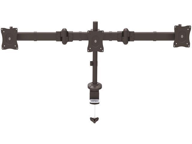 StarTech ARMTRIO Triple Monitor Mount - Articulating - Clamp / Grommet Mount - Monitors up to 24' - VESA Mount - Triple Monitor Stand