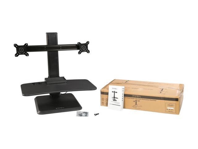 Rosewill RMS-17004 Dual Monitor Stand Height Adjustable Desk, Standing Desk Converter, Sit Stand Desk Riser for Screens up to 24'