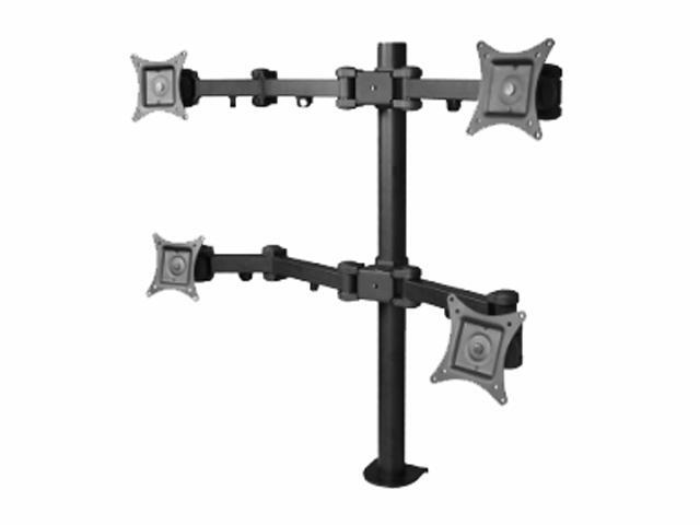 SIIG CE-MT0S12-S1 Articulating Quad Monitor Desk Mount - 13' to 27'