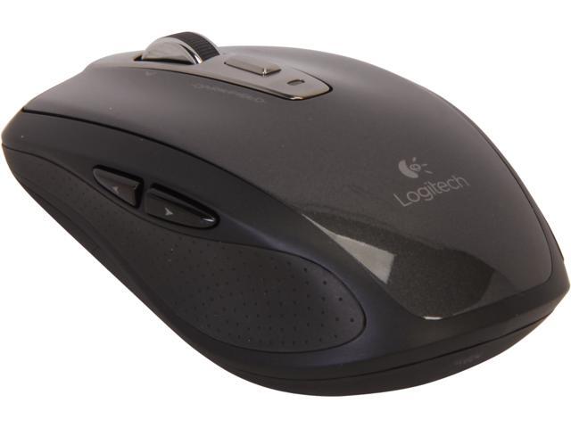 Recertified - Logitech Recertified 910-002896 Anywhere Mouse MX Black 5-Button Tilt Wheel USB RF Wireless Laser Mouse