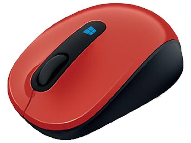 Recertified - Microsoft Sculpt Mobile Mouse 43U-00023 IR Wireless Optical Mouse - Flame Red