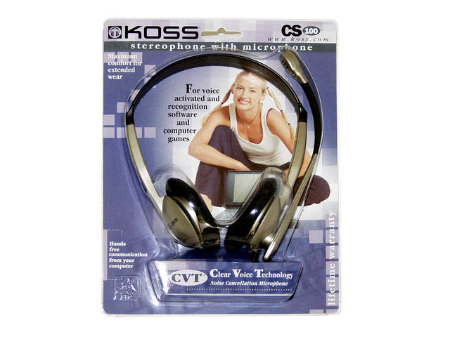 Logitech H390 USB KOSS CS-100 Communication Headset Stereophone ...