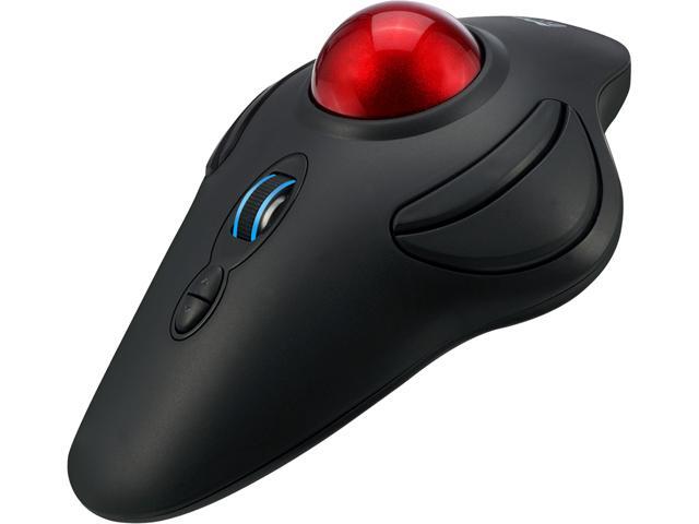 ADESSO Wireless Programmable Ergonomic Trackball Mouse IMOUSE T40 Black 24 GHz RF Wireless Optical Mouse