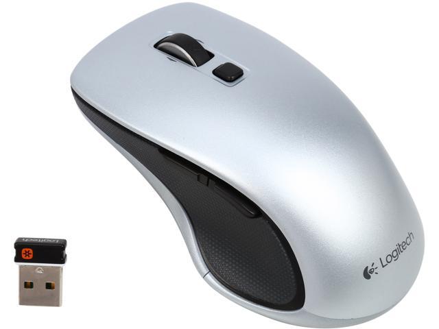 Recertified - Logitech Recertified 910-003910 M560 Silver Tilt Wheel USB RF Wireless Mouse