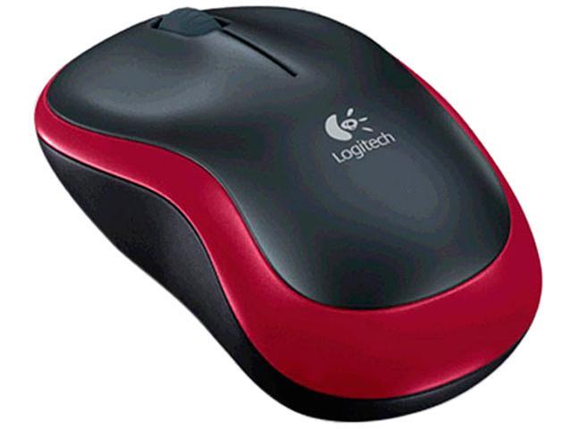 Logitech M185 910-002503 Red RF Wireless Optical Mouse