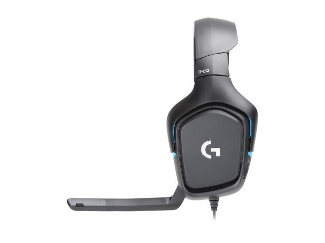 Logitech G432 DTS x 7.1 Surround Sound Wired Gaming Headset Leatherette for  wired consoles