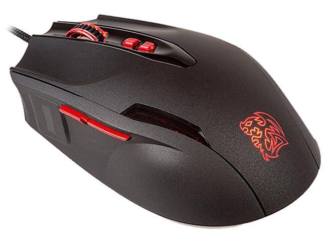 Tt eSPORTS Black FP MO-BKV-WDLGBK-01 Black Wired Laser Fingerprint Mouse