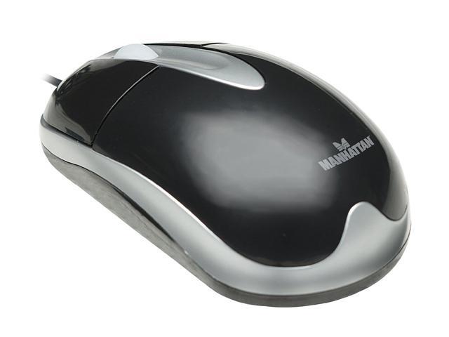 Manhattan MH3 Classic Optical Desktop Mouse 177016 Black & White Wired Optical Mouse