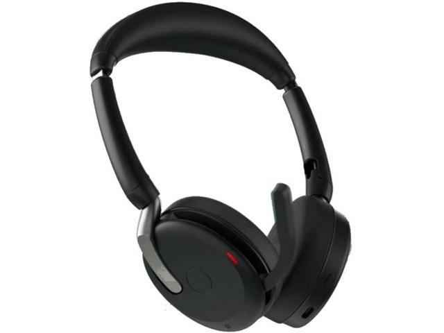 NeweggBusiness - Jabra Evolve2 65 Flex UC Headset - Stereo - Wireless -  Bluetooth - 98.4 ft - 20 Hz - 20 kHz - On-ear - Binaural - Supra-aural -  MEMS Technology, Noise Cancelling Microphone - 26699-989-999-01