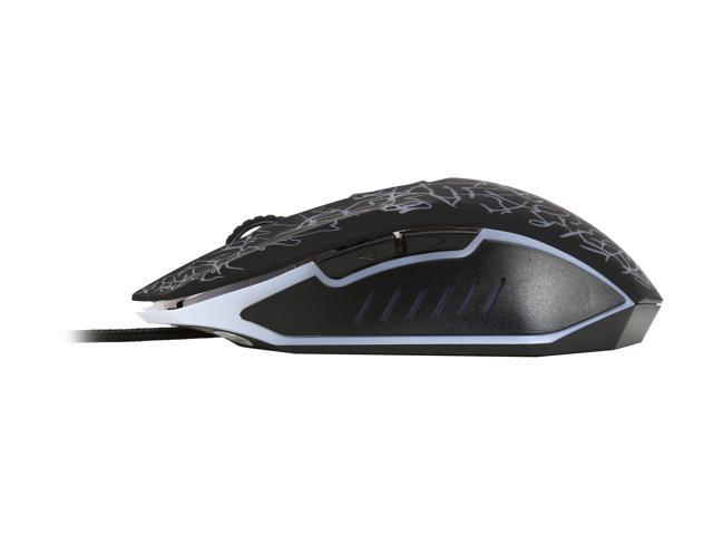 NeweggBusiness - Orange MOUC119NB Noble Black 6 Buttons 1 x Wheel USB Wired  Optical 2400 dpi LED Gaming Mouse