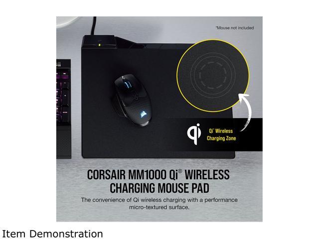 NeweggBusiness - Corsair Qi Wireless Charging Mouse Pad MM1000 (CH-9440022-NA) Gaming MM1000 Qi Wireless Charging Mouse