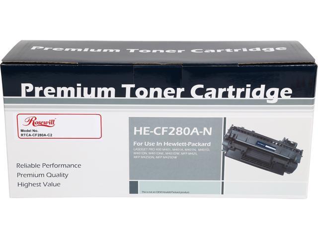 Rosewill RTCA-CF280A-C2 Compatible Toner Cartridge Replaces HP 80A (CF280A); Black