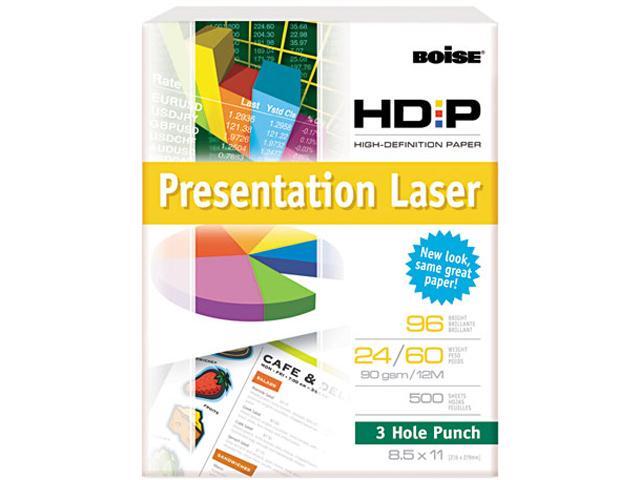 Boise HD:P Presentation Laser 3 Hole Punch Paper 96 Brightness 24lb Ltr WE 500/Rm