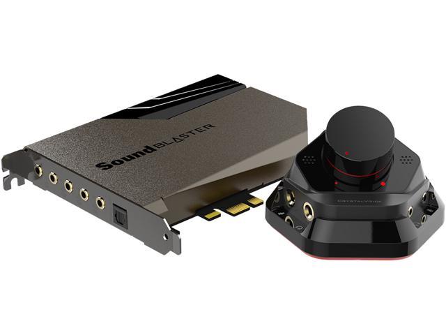 NeweggBusiness - Creative Sound 9018 Xamp Discrete Blaster (Black) SABRE-class Discrete Internal Hi-Res Processor, PCIe DNR Dolby, Bi-amp, AE-7 7.1, DTS Encoding Quad-Core 127dB Custom Card, ESS 5.1/Virtual Sound DAC