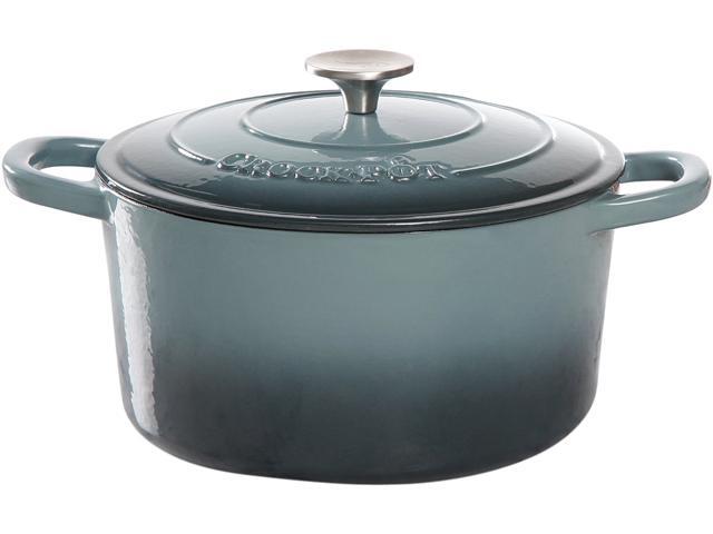 Crock-Pot Artisan Cast Iron Dutch Oven 5 quart Slate Gray