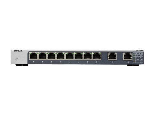 NETGEAR 12-Port 10G Multi-Gigabit Plus Switch (XS512EM) - Managed, with 2 x  10G SFP+, Desktop or Rackmount, and Limited Lifetime Protection