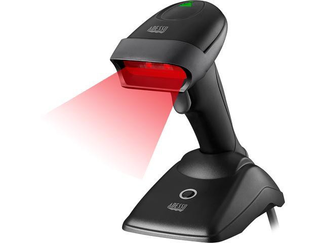 Adesso NuScan 2500CR Heavy Duty Long Range Handheld CCD Barcode Scanner 24GHz Wireless Spill Resistant Antimicrobial Drop Protection