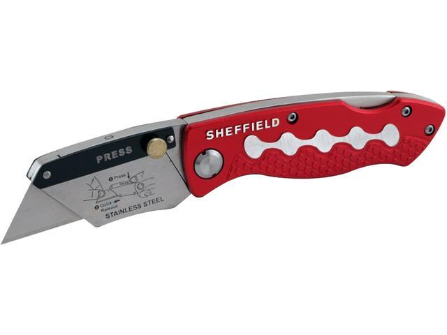 Sheffield Lockback Knife 1 Utility Blade Red