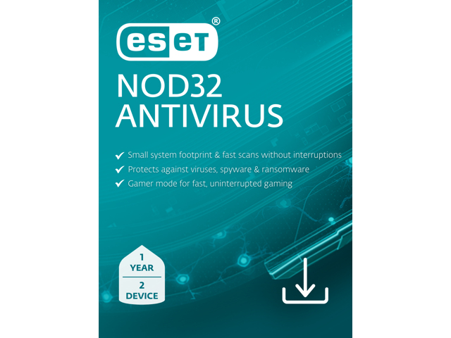 NeweggBusiness - ESET NOD32 Antivirus 2024 - 2 Devices / 1 Year