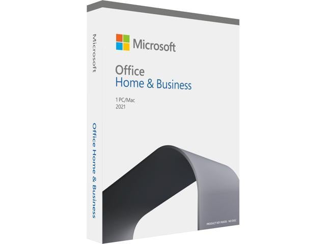 NeweggBusiness - Microsoft Office Home & Business 2021 | One Time Purchase,  1 Device | Windows 10 and 11 PC/Mac Keycard