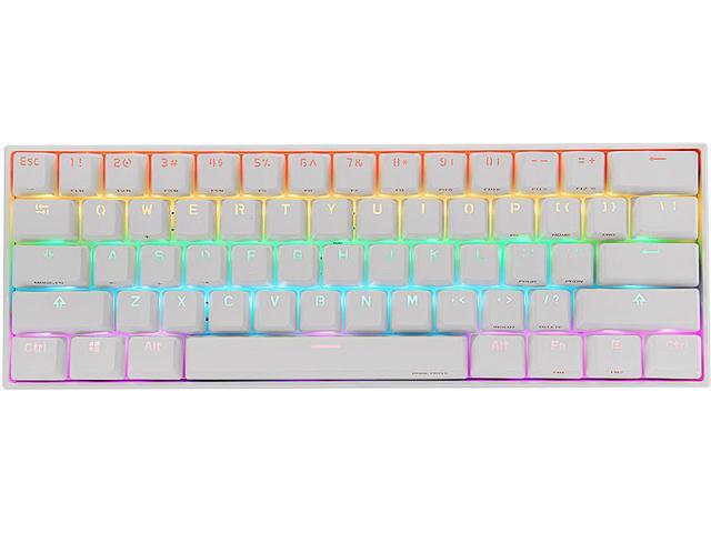 Anne Pro 2 60% Mechanical Keyboard Wired/Wireless Dual Mode Full RGB Double Shot PBT - White Switch