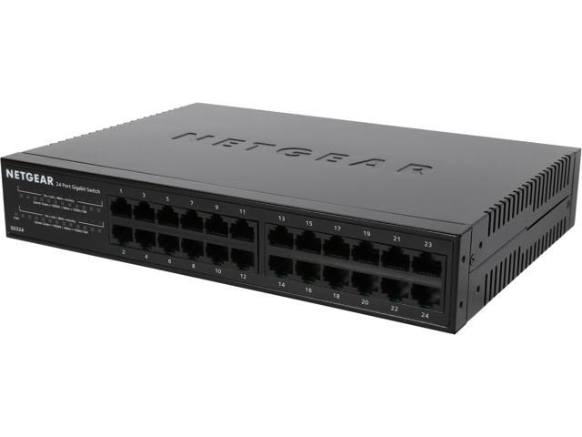 or Rackmount - Desktop NETGEAR 24-Port Gigabit Ethernet Unmanaged Switch GS324 Silent Operation Wall 
