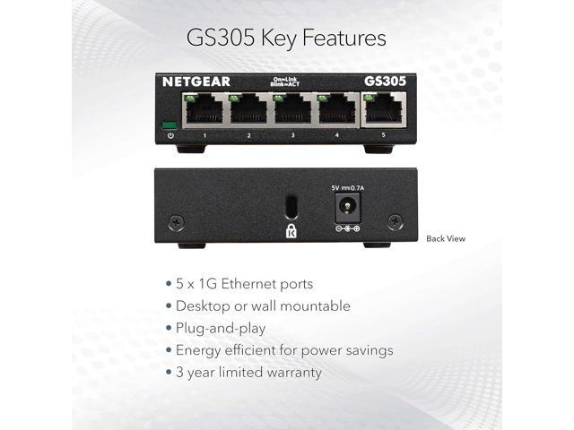 NETGEAR 8-Port Gigabit outlet Ethernet Unmanaged Switch (GS308-300PAS)