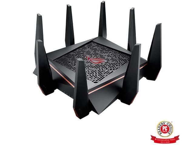ASUS Gaming Router Tri-band Wi-Fi (Up to 5334 Mbps) for VR & 4K Streaming 18GHz Quad-Core Processor Gaming Port Whole Home Mesh System & 