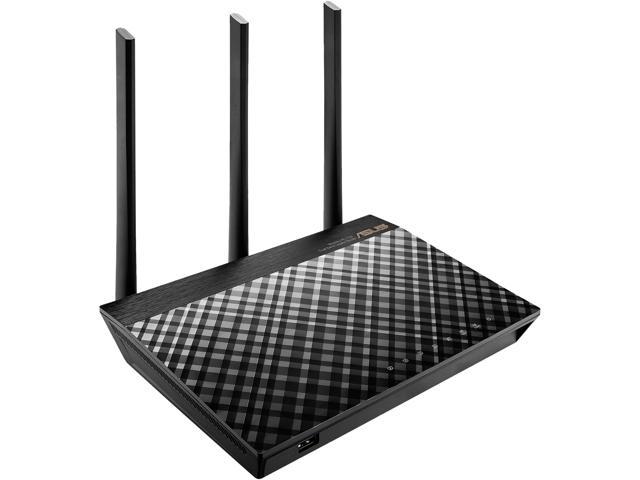 NeweggBusiness - ASUS RT-AC1750 B1 AC1750 Dual Band Gigabit Wi-Fi Router  with AiProtection Network Security Powered by Trend Micro, Adaptive QoS and  Parental Control