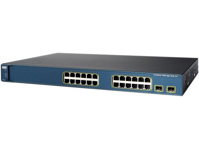 Recertified - CISCO CATALYST 3560 WS-C3560-24PS-S Switch /w PoE (Grade-A)