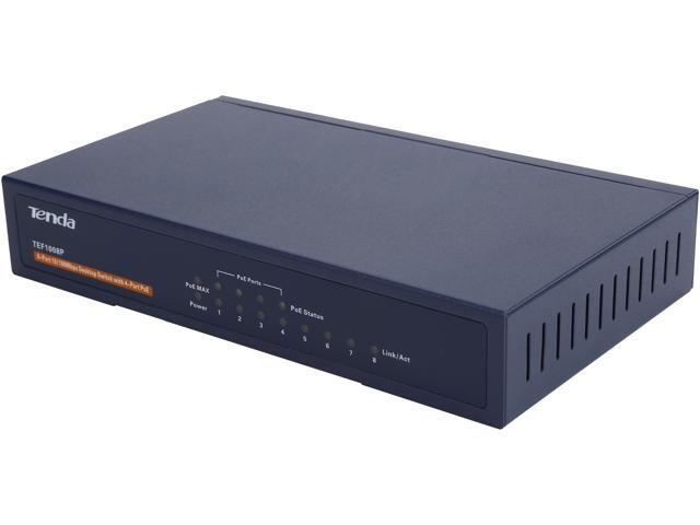 Tenda TEF1008P 8-Port 10/100Mbps Desktop Switch with 4-Port PoE