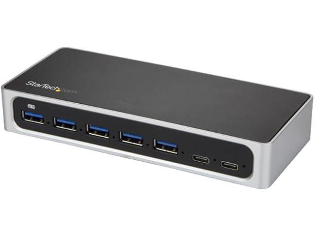 NeweggBusiness - StarTech.com HB30C5A2CSC USB C Hub - 7 Port - USB-C 5x USB-A and 2x USB-C - Charging Station - Powered USB