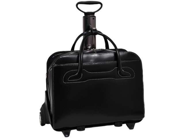 McKlein Black 17' WILLOWBROOK W Series Detachable -Wheeled Ladies' Briefcase Model 94985