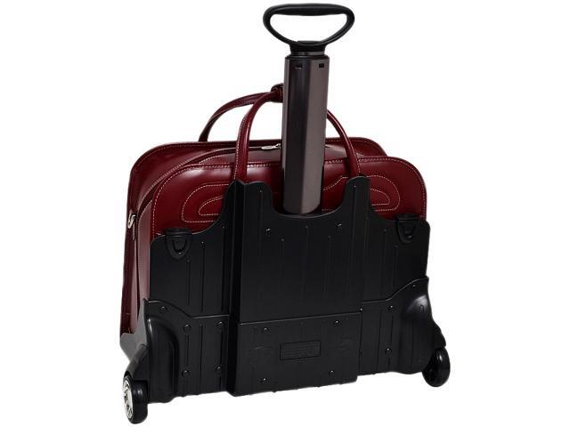 McKlein Red 17' WILLOWBROOK W Series Detachable -Wheeled Ladies' Briefcase Model 94986