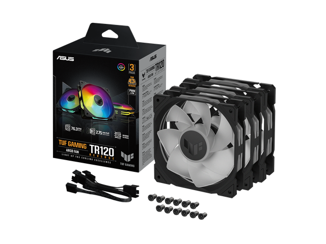 NeweggBusiness - ASUS TUF Gaming TR120 ARGB Reverse Fan - Black