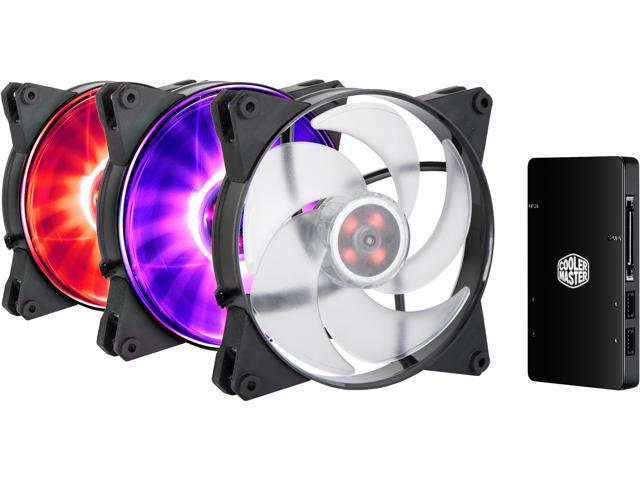 NeweggBusiness - MasterFan Pro 140 mm Air Pressure RGB 3 in 1 with RGB LED Controller.