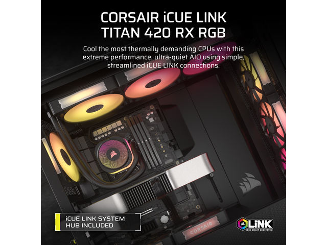NeweggBusiness - CORSAIR iCUE LINK TITAN 420 RX RGB Liquid CPU